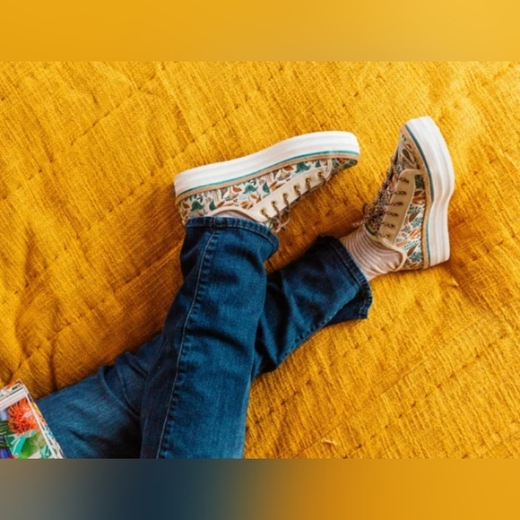 Keds x Jungalow Triple Kick Rainforest Platform Sneaker 8.5 - Picture 10 of 10